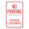 Signmission No Parking Prohibido Estacionarse Heavy-Gauge Aluminum Sign, 12" x 18", A-1218-23674 A-1218-23674 - alternate 1